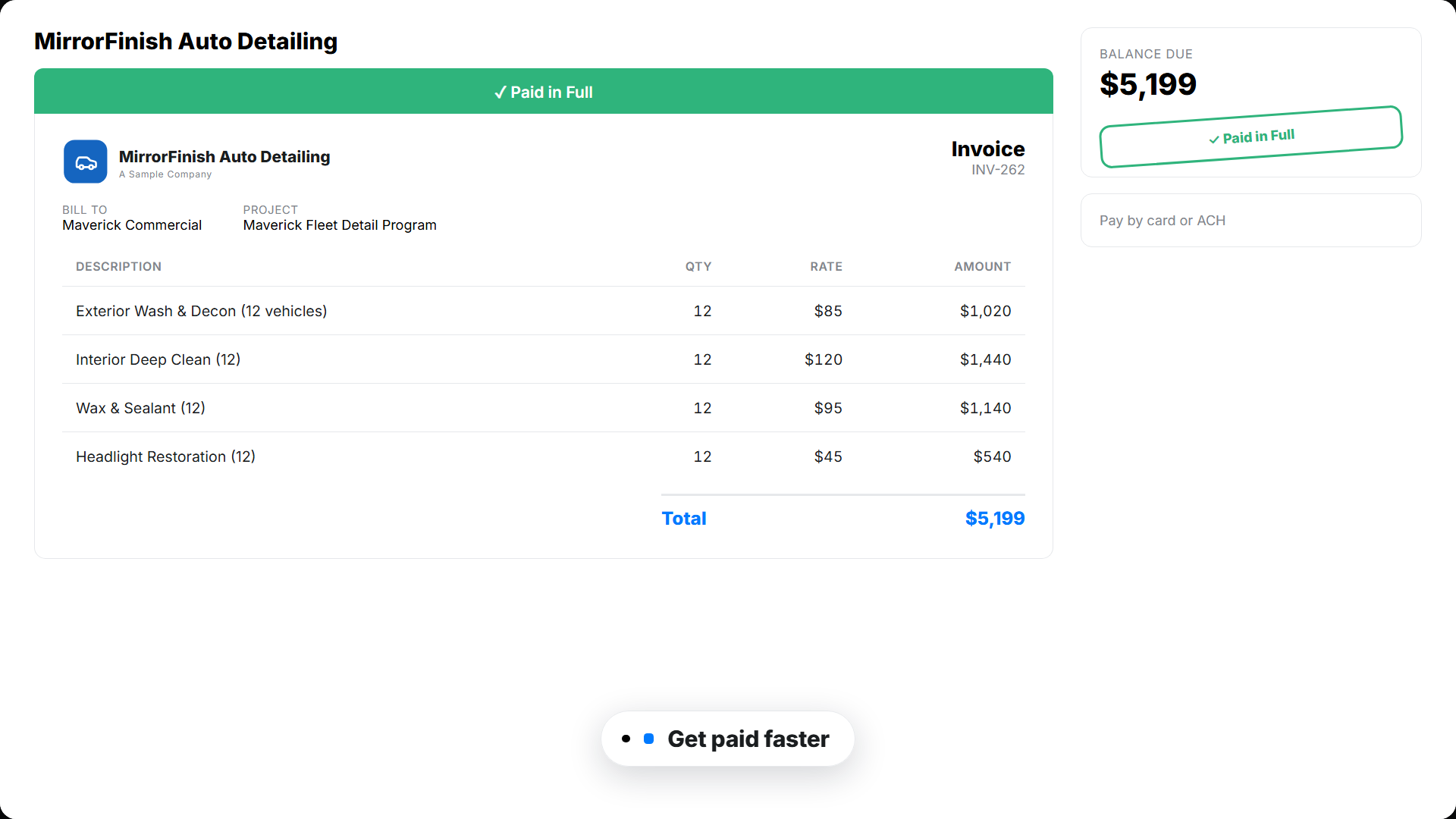 auto detailing paid portal