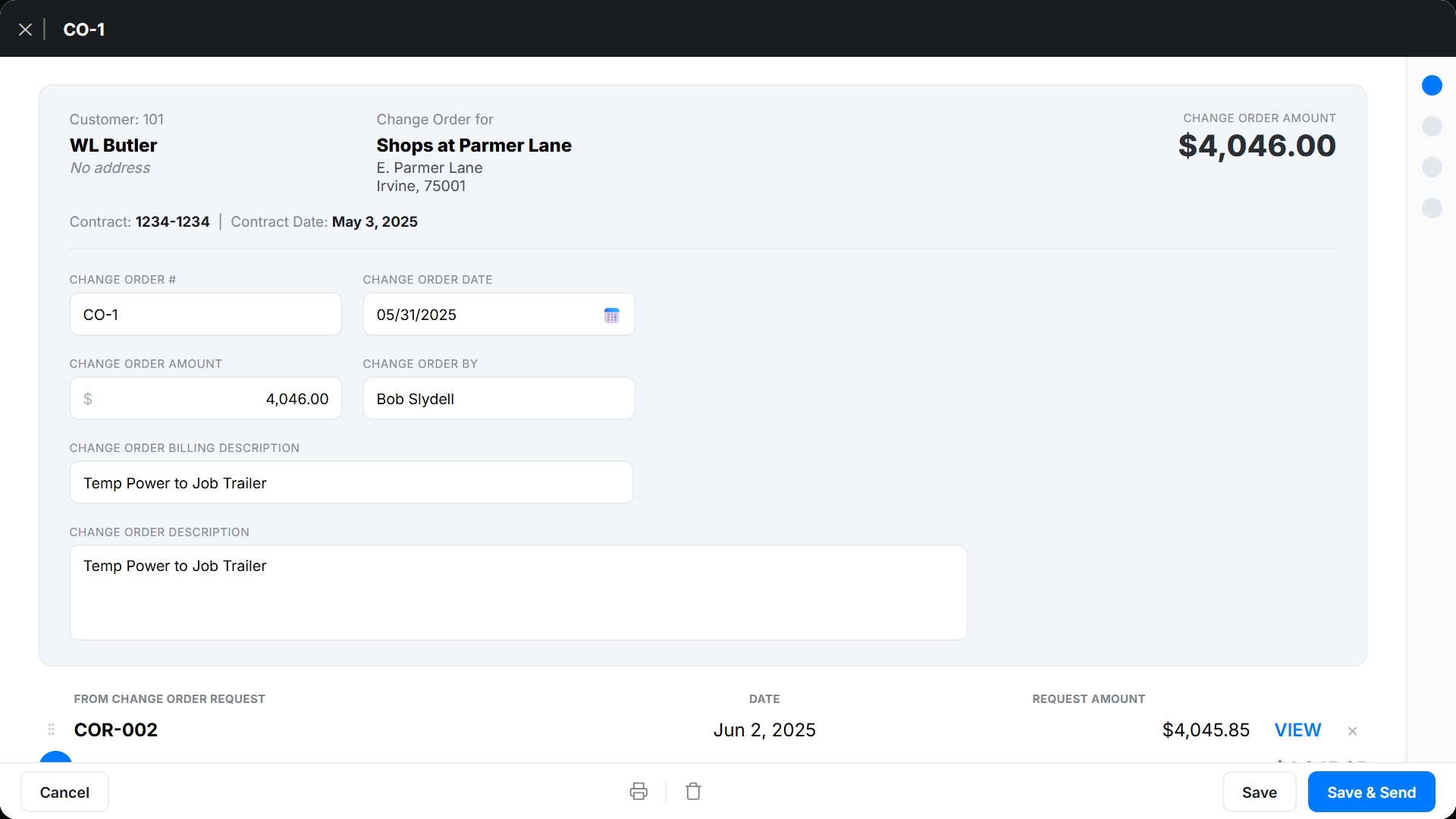 features fw change order