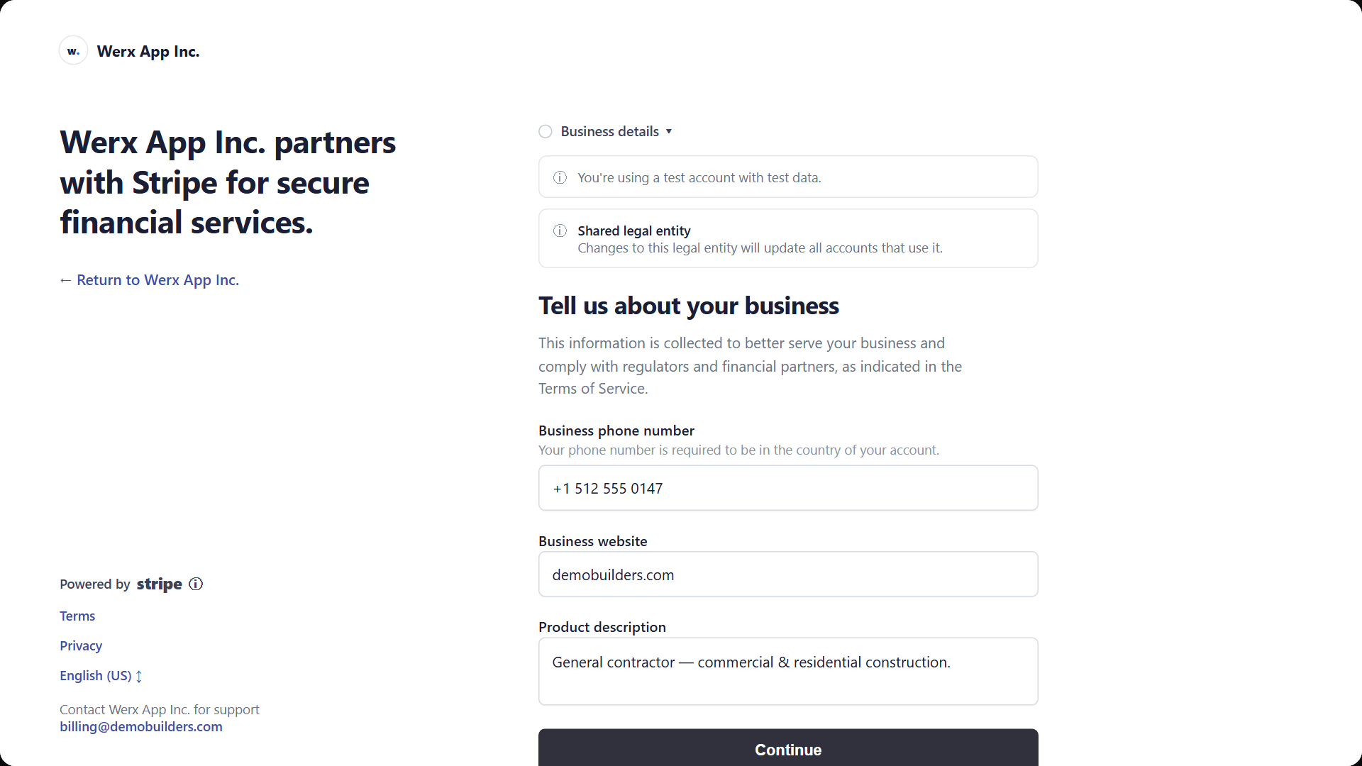 features stripe onboard