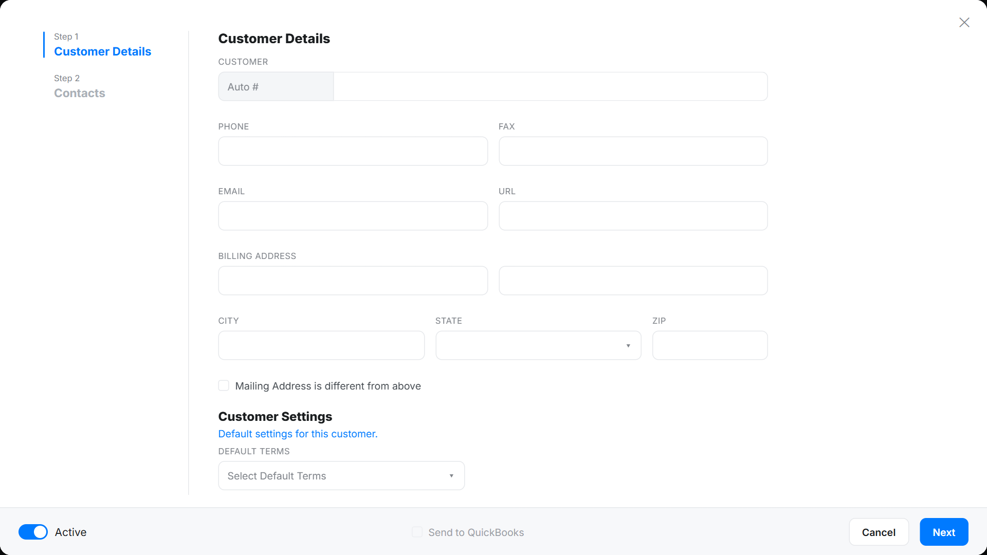 kb add customer