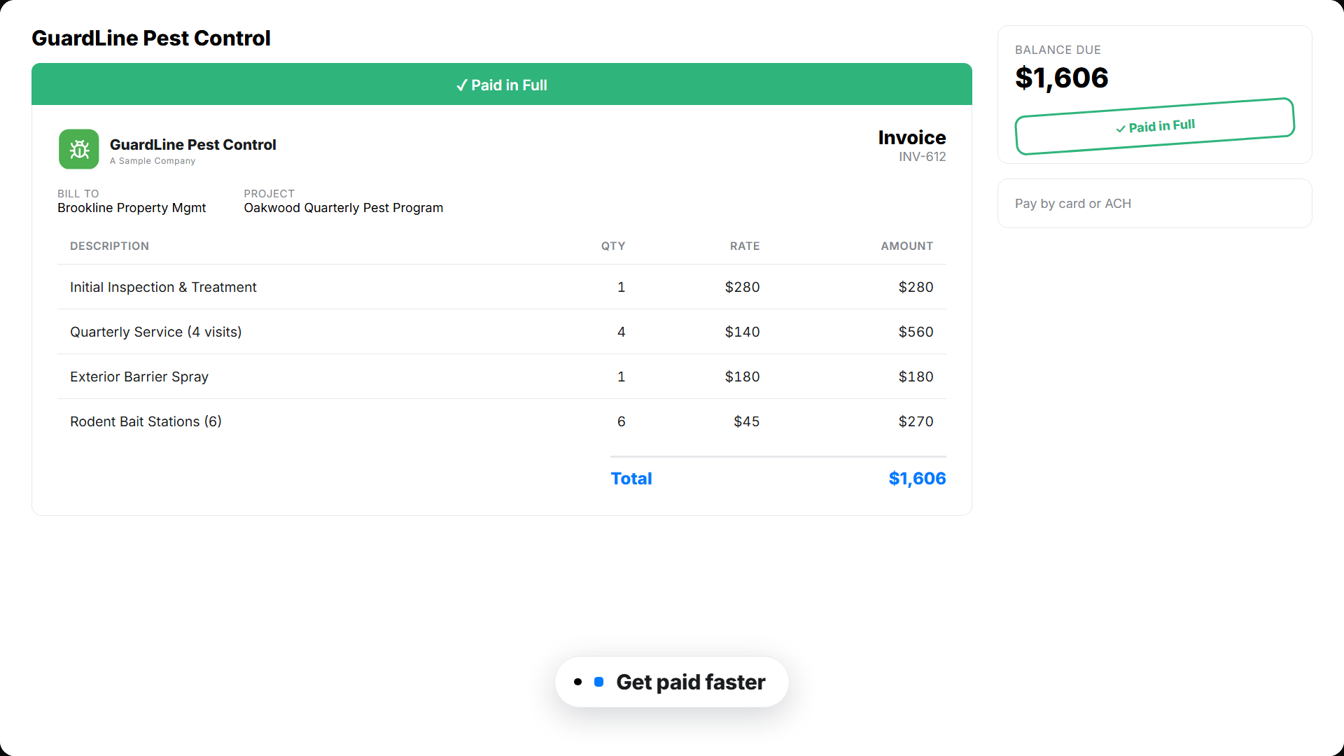 pest control paid portal