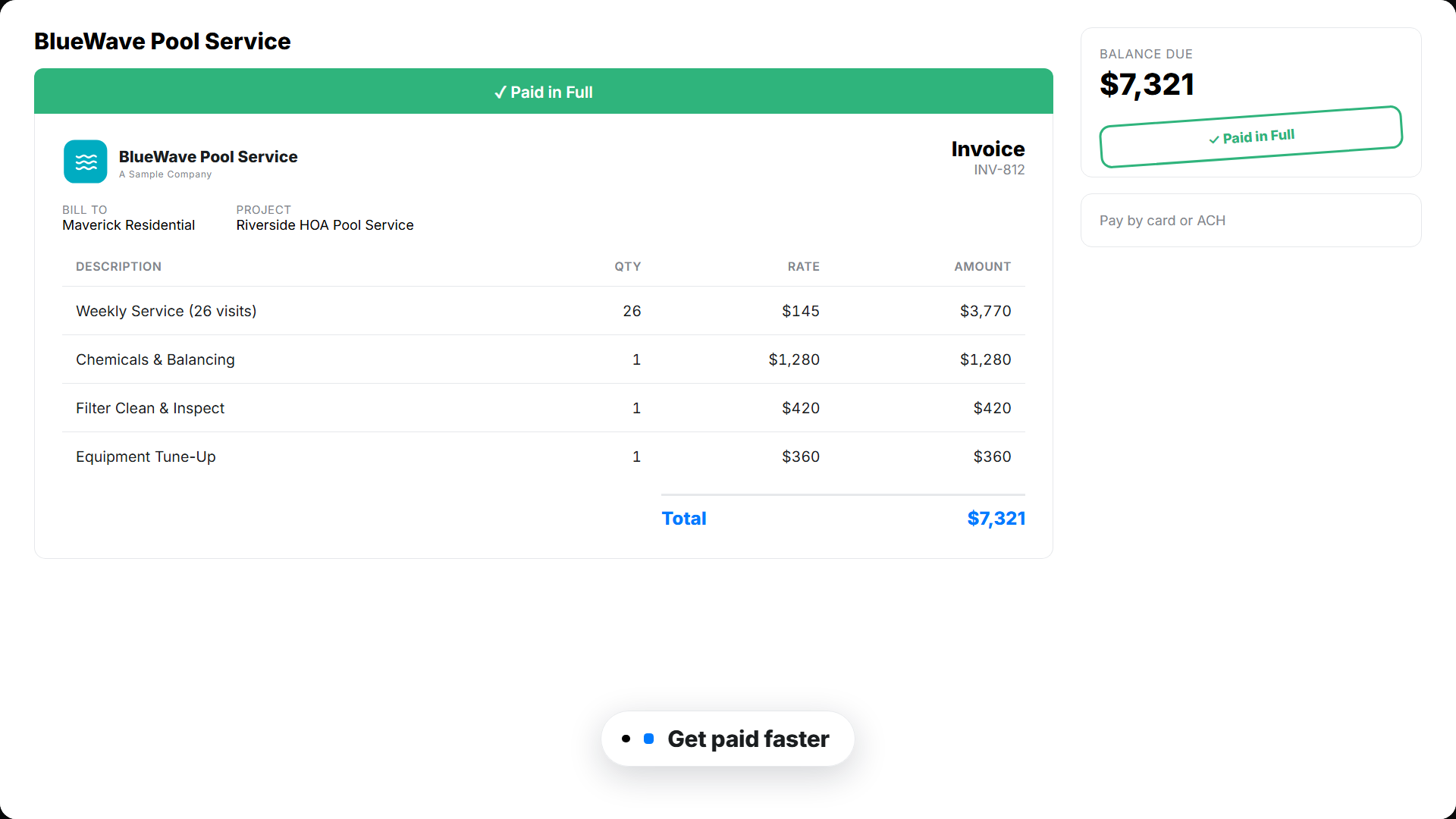 pool service paid portal