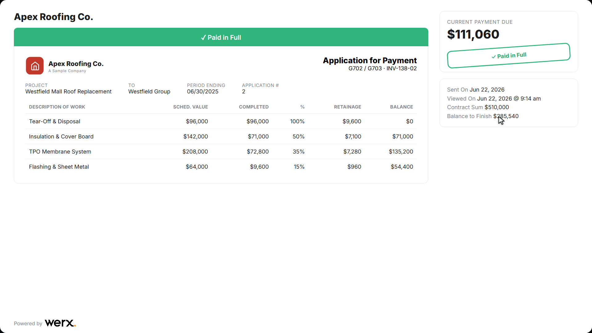 roofing aia paid portal