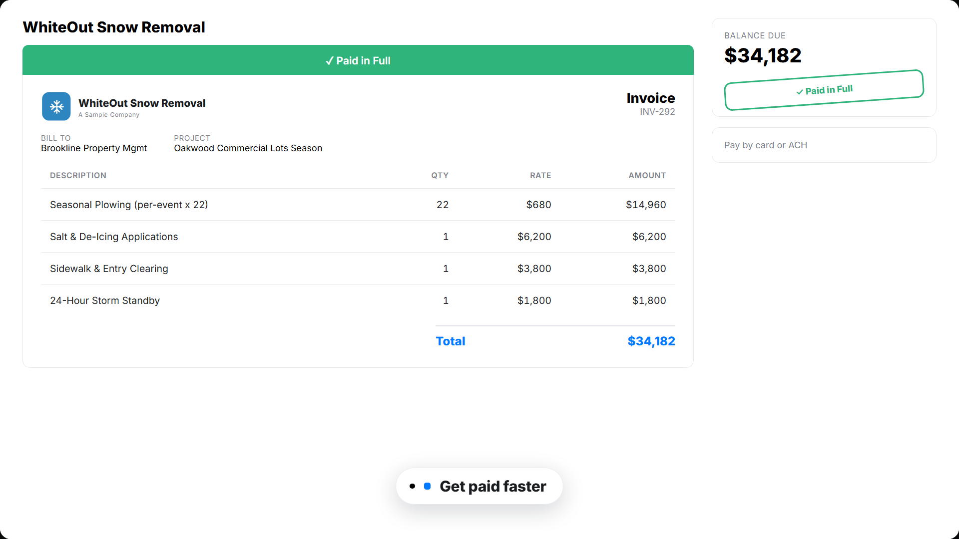 snow removal paid portal