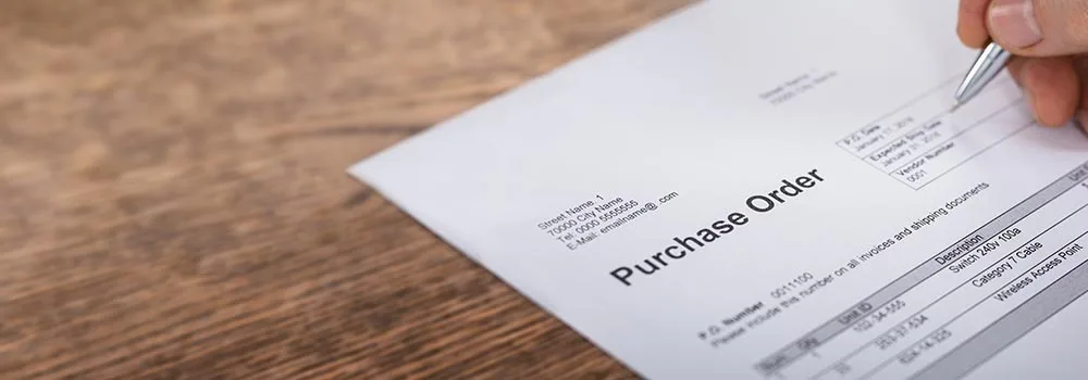Every purchase order commits budget before the material ever ships.